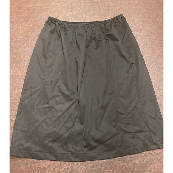 Vintage Sears “The Doesn’t Slip” Black Half Slip Skirt Retro Pinup Boudoir 50's - Picture 2 of 7